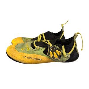 LA SPORTIVA StickIt Kids Size 2-3 Rock Climbing Shoe Yellow Green
